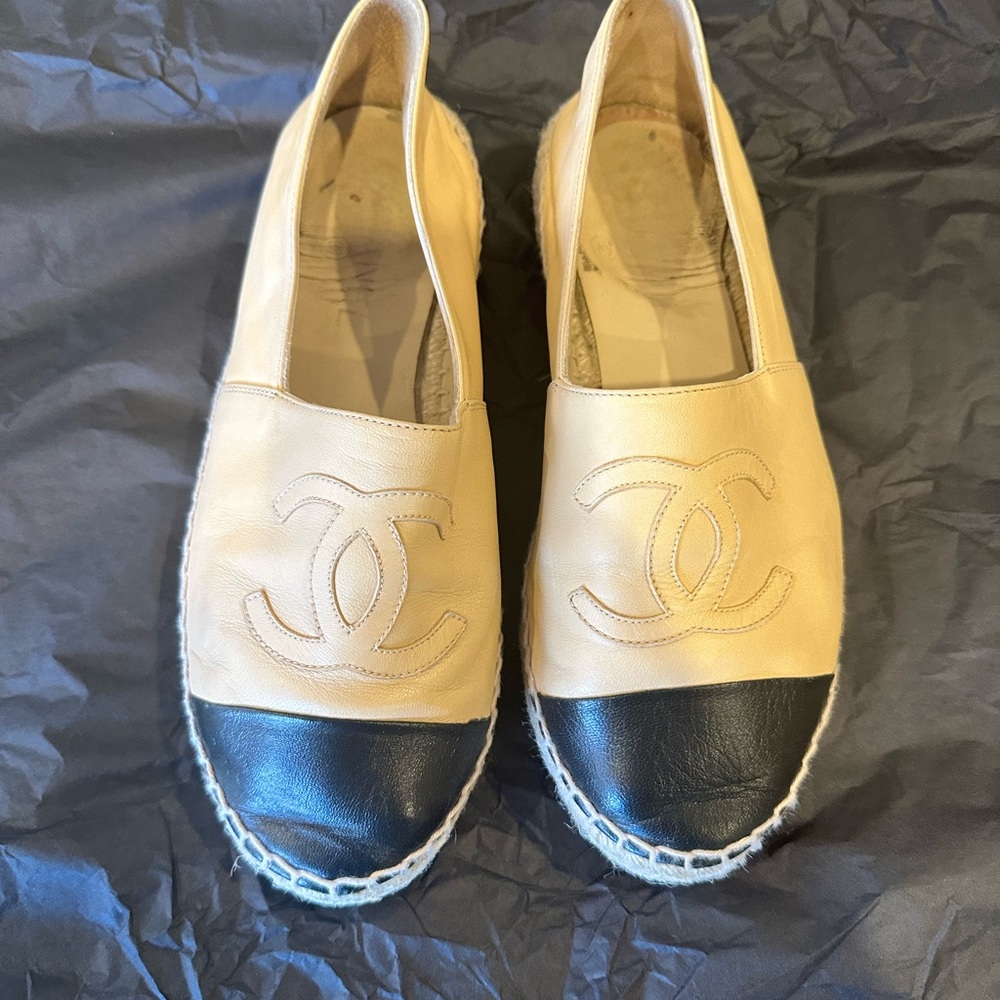 Chanel Beige and Black Women's Shoes